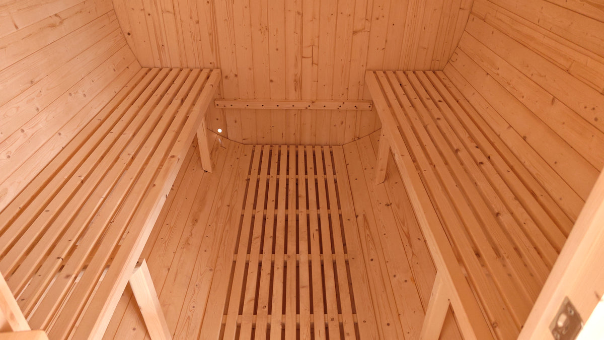 Stone Peak™ Scandinavian Naked Barrel Sauna