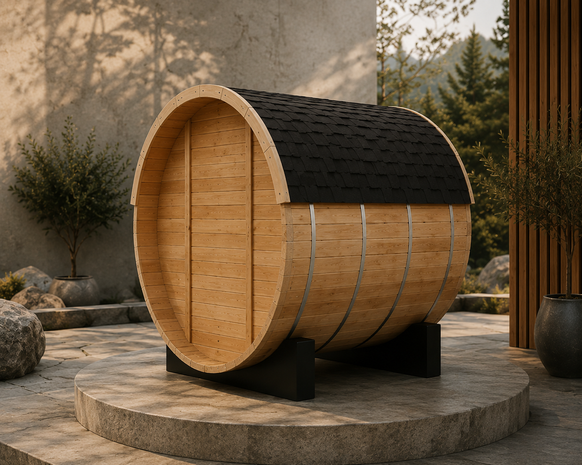 Stone Peak™ Scandinavian Barrel Sauna