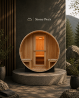 Stone Peak™ Scandinavian Naked Barrel Sauna