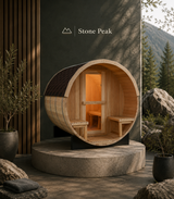 Stone Peak™ Scandinavian Barrel Sauna