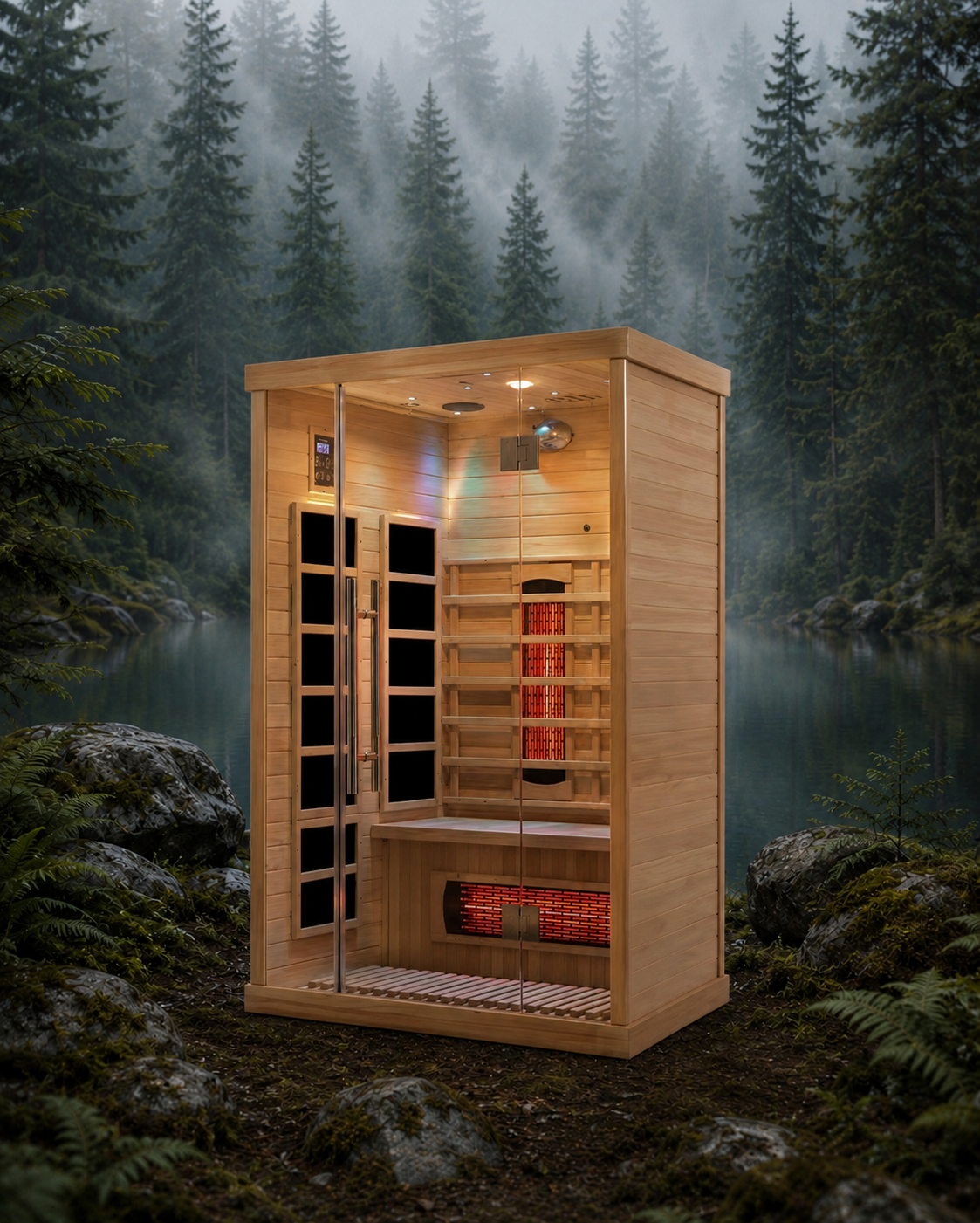 Stone Peak™ 2-Person Infrared Hemlock Sauna