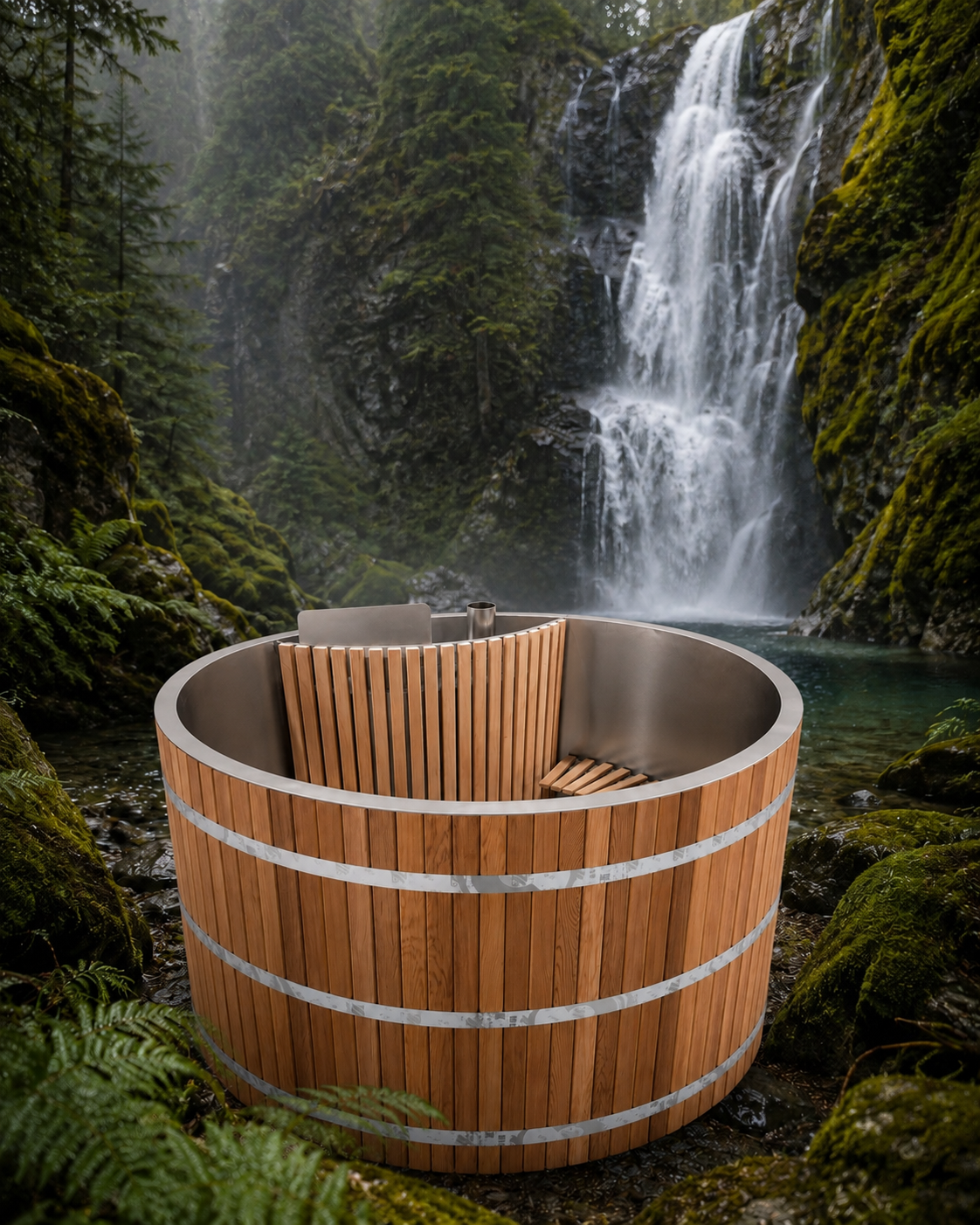 Stone Peak™ Cedar Soaking Hot Tub