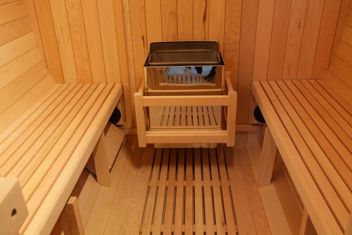 Stone Peak™ Scandinavian Naked Barrel Sauna