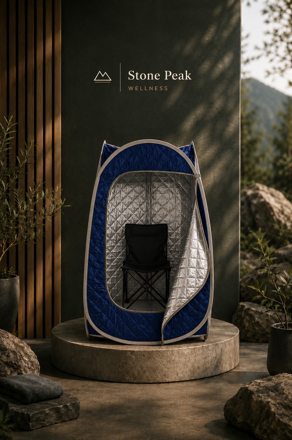 Stone Peak™ Portable Sauna Tent (Blue Edition)