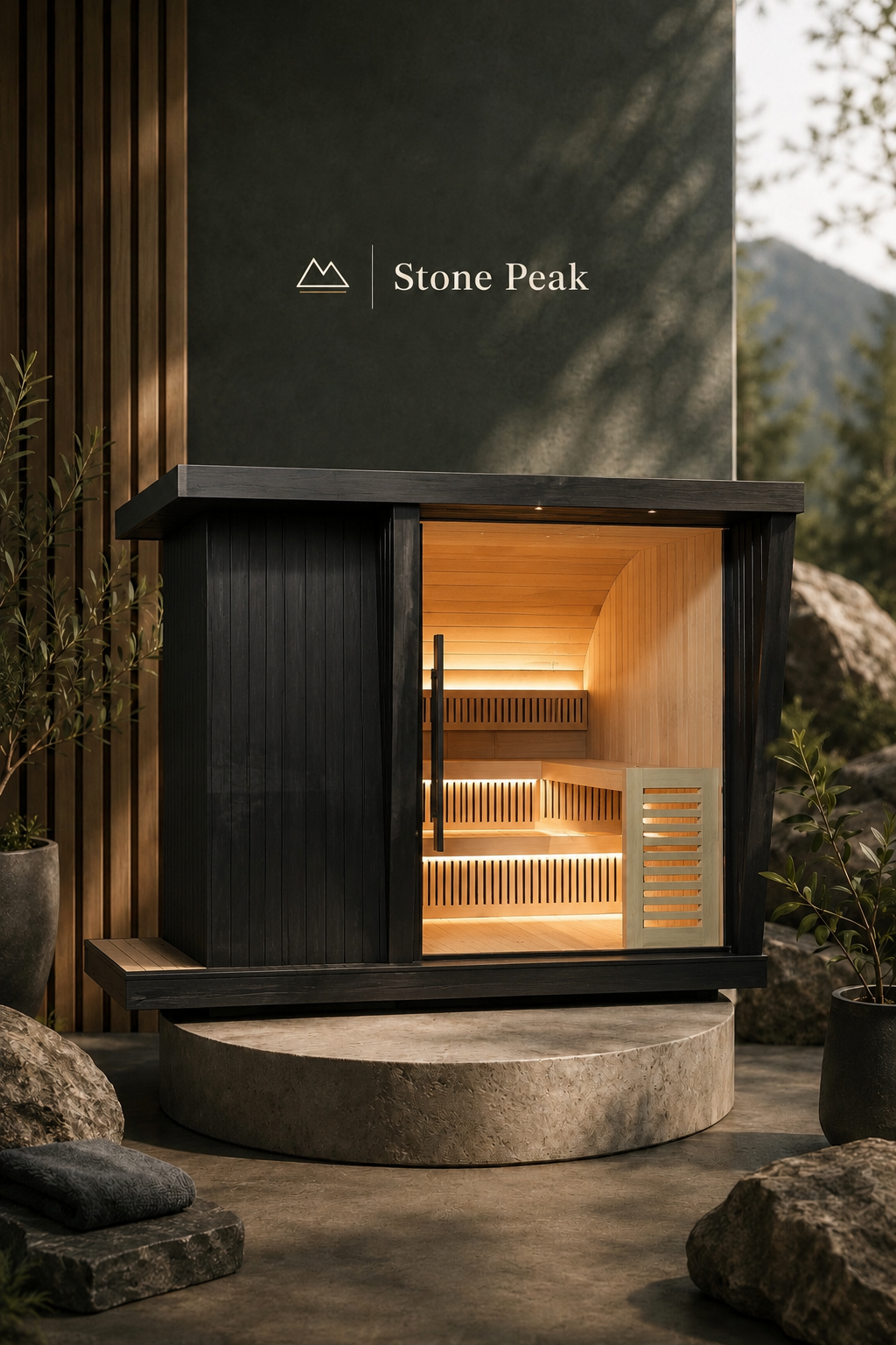 Stone Peak™ 6-Person Red Cedar Infrared Sauna