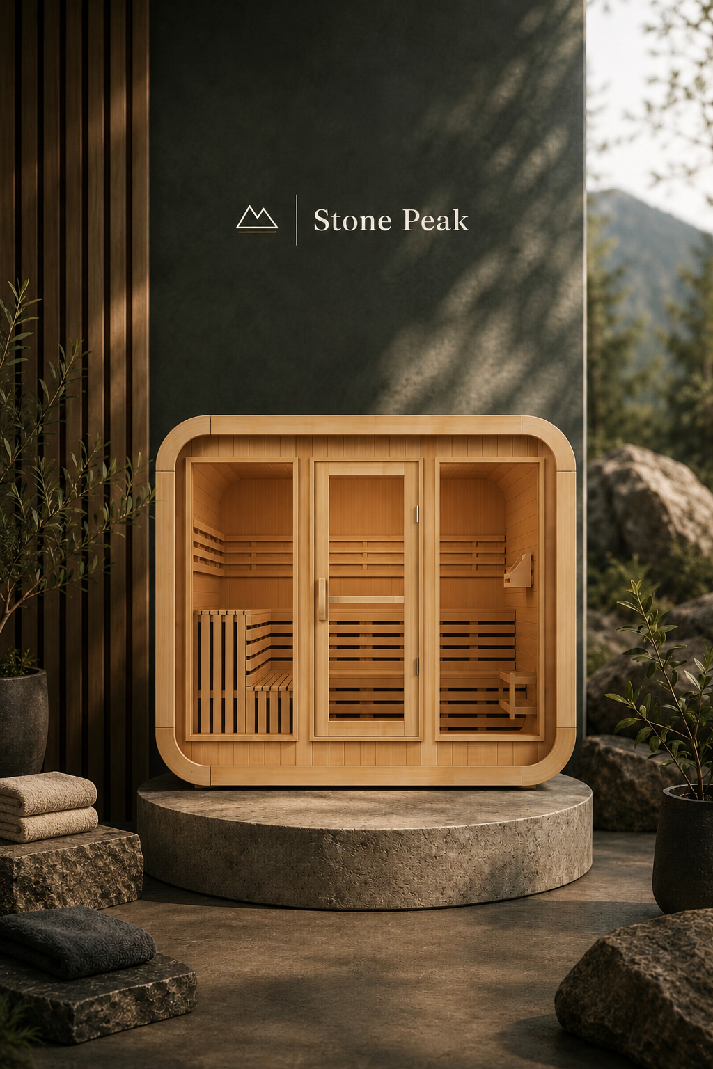 Stone Peak™ 4-Person Luxury Infrared Sauna